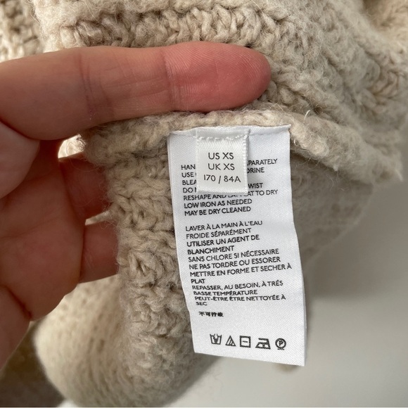 Anthropologie Camilla Wool Blend Knit Oversized Sweater XS - Picture 4 of 7